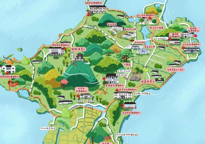 蕉岭手绘地图旅游的独特视角